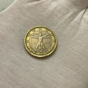 Italy 1 Euro 2002 Drawing by Leonardo da Vinci Da Vinci 2002